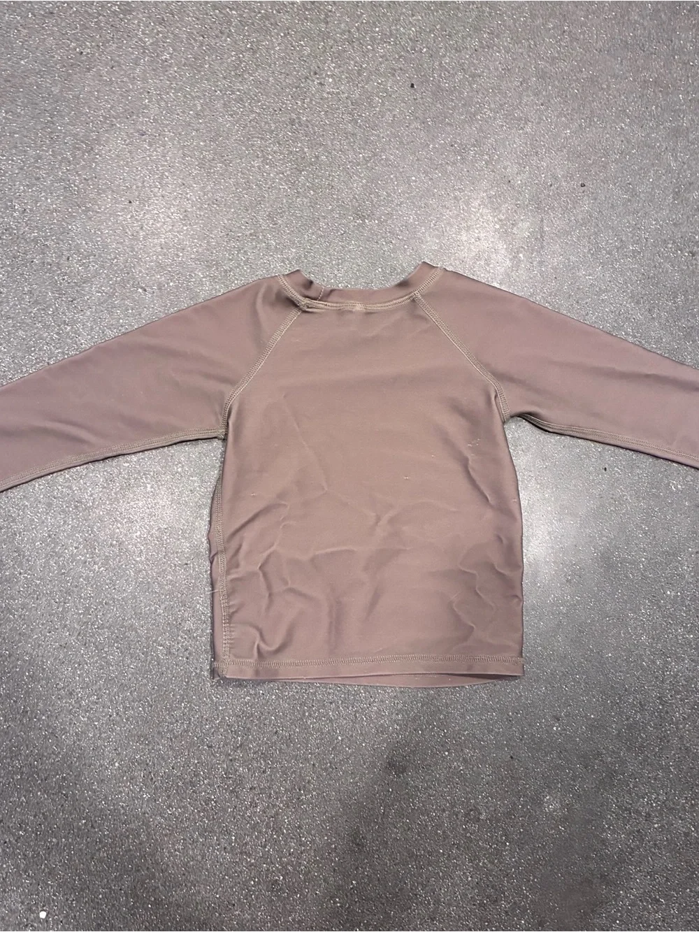 Rylee + Cru Taupe Long‎ Sleeve Rash Guard Swim Top 18-24M Neutral Beach